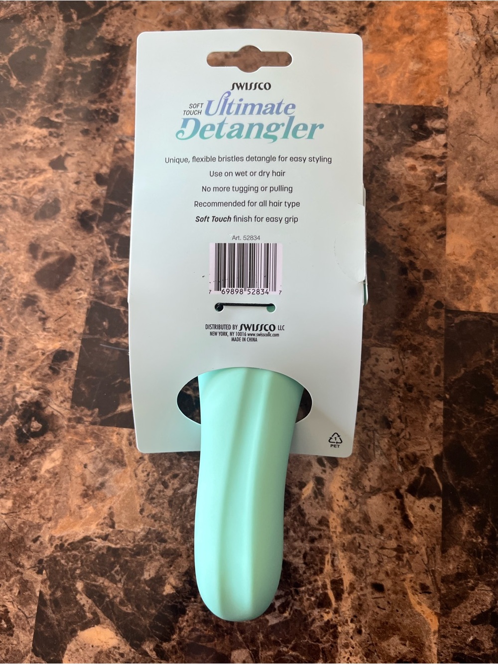 Mint & Purple Ultimate Detangler Hair Brush - Picture 2 of 2